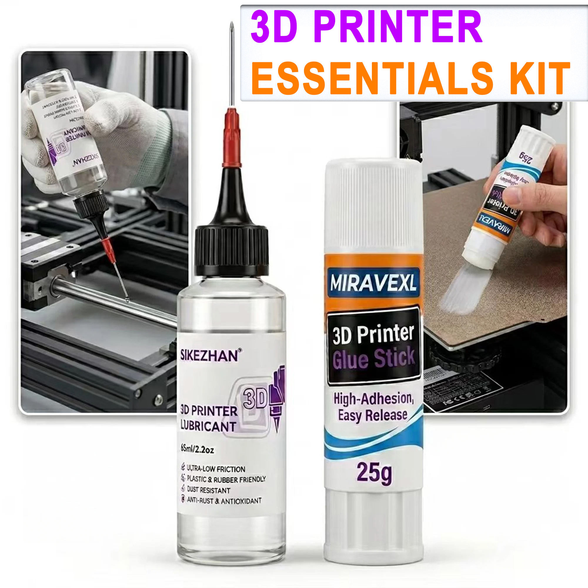 3D Printing Glue Stick - 3D Printer Maintenance Kit 65ml Lubricant