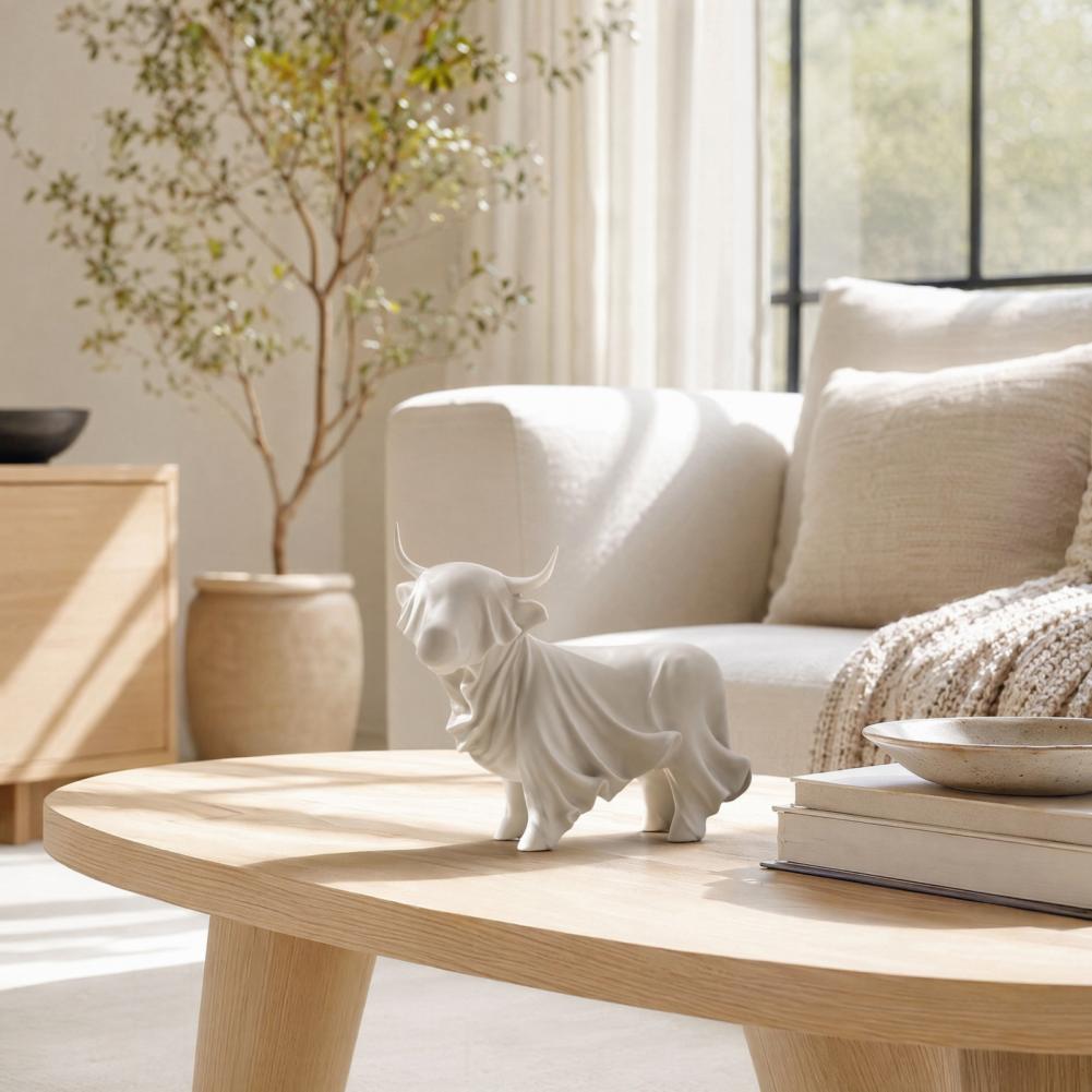 3D Printing Ghosting - Sculptural Ornament Highland Cow Ornament 3d
