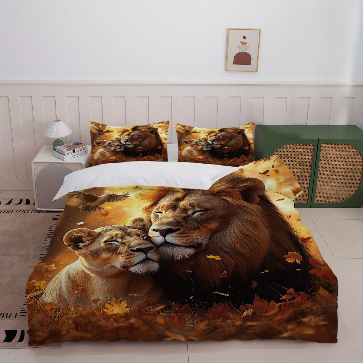 3pcs Lion Couple Bedding Set 3 - 3D Printing Nerd 리뷰 및 가격