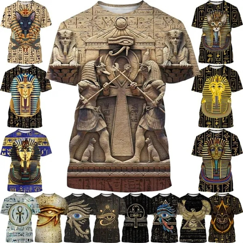 Summer New Pharaoh 3D Print T- - 3D Printing Online 리뷰 및 가격