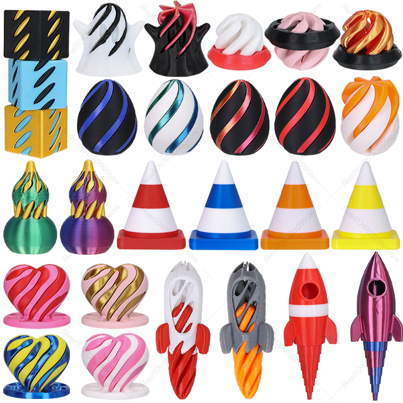 3D Printed Spiral Cone Toy Min - 3D Printing Ghosting 리뷰 및 가격