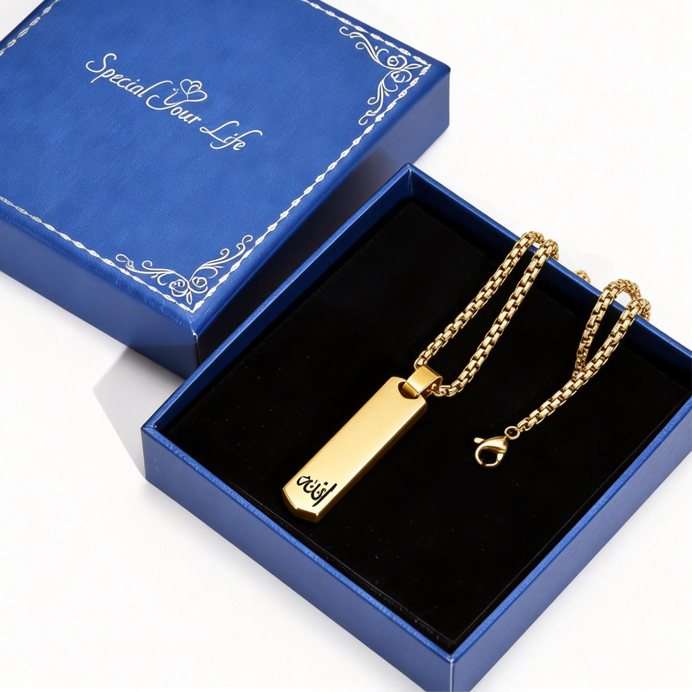 3D Bar Necklace, Cool Simple D - 3D Printing Steel 리뷰 및 가격
