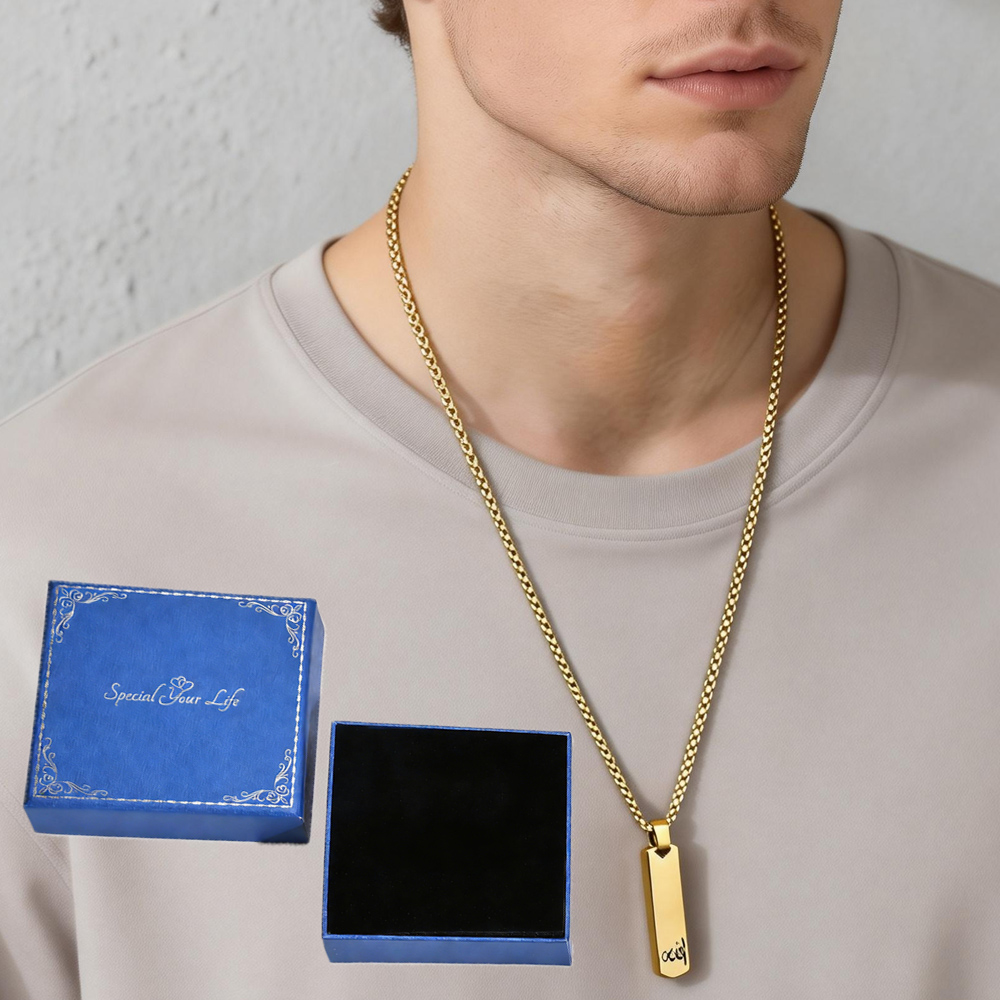 3D Bar Necklace, Cool Simple D - 3D Printing Steel 리뷰 및 가격