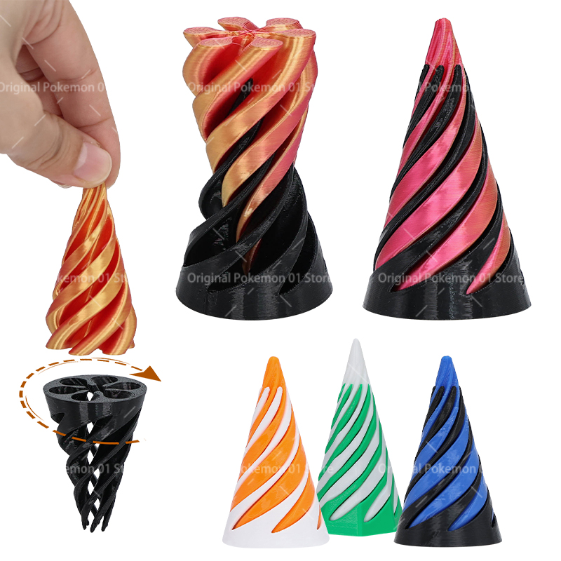 3D Printed Spiral Cone Fidget  - 3D Printing Ghosting 리뷰 및 가격